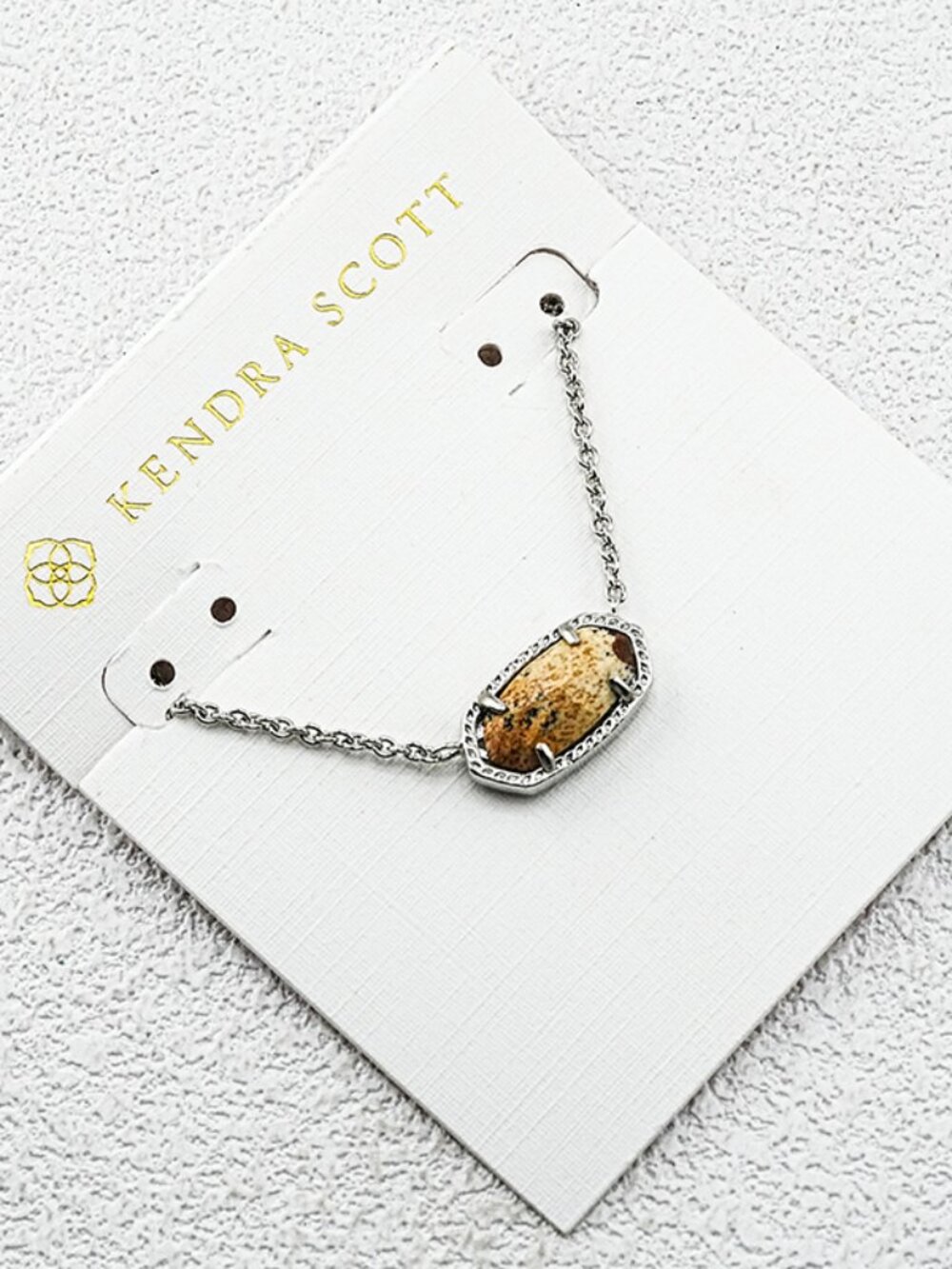 Kendra Scott Beige and Silver Danielle Necklace